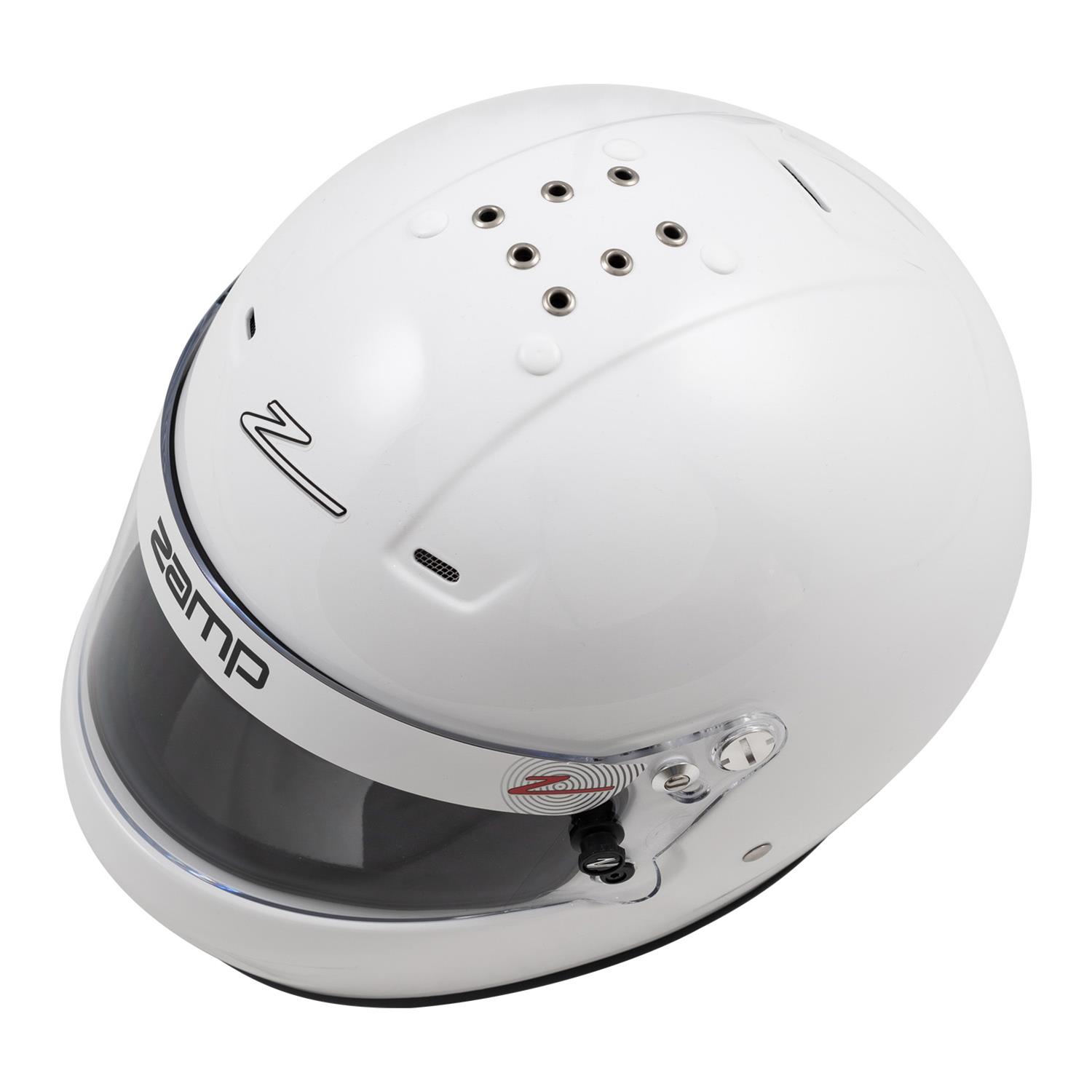 Zamp RZ-56 Helmets H770001S Helmet, RZ-56, Full Face, Gloss White, Fire-Retardant Fabric, Snell SA2020, Small, Each thumbnail 4