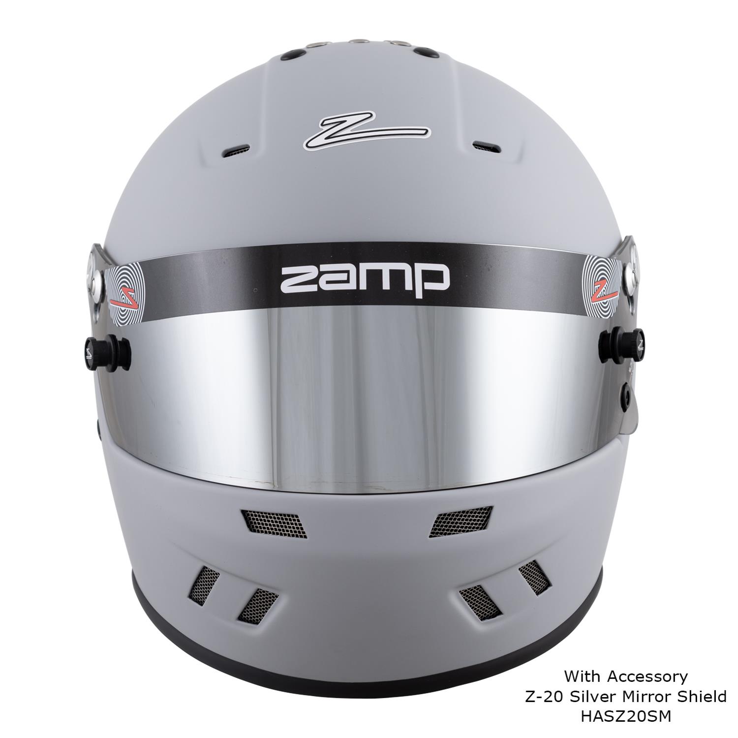 Zamp RZ-59 Helmets H77215FL Helmet, RZ-59, Full Face, Gray, Matte Finish, Snell SA2020/DOT, Large, Each thumbnail 2