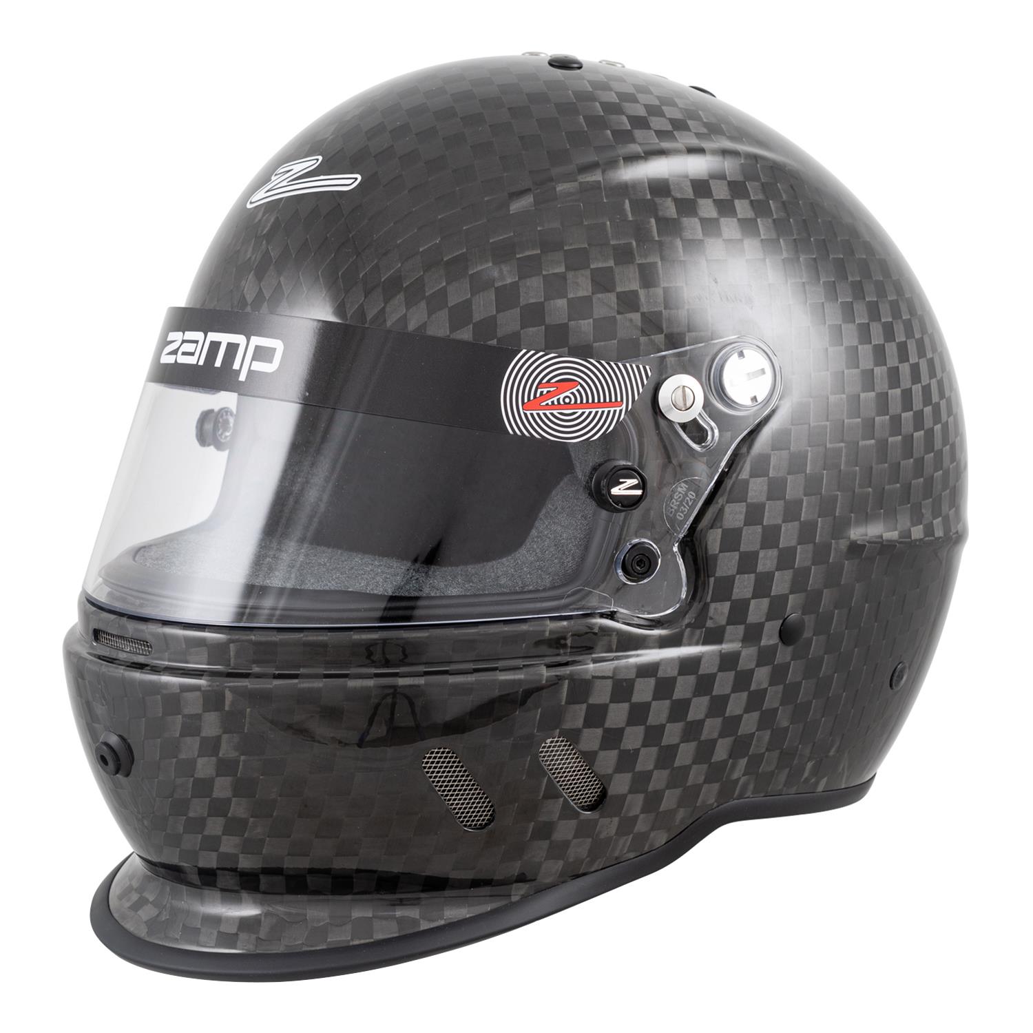 Zamp Helmets H775C04L RZ-65D Carbon SNELL SA2020 Flo Blue /Gray Large thumbnail 2