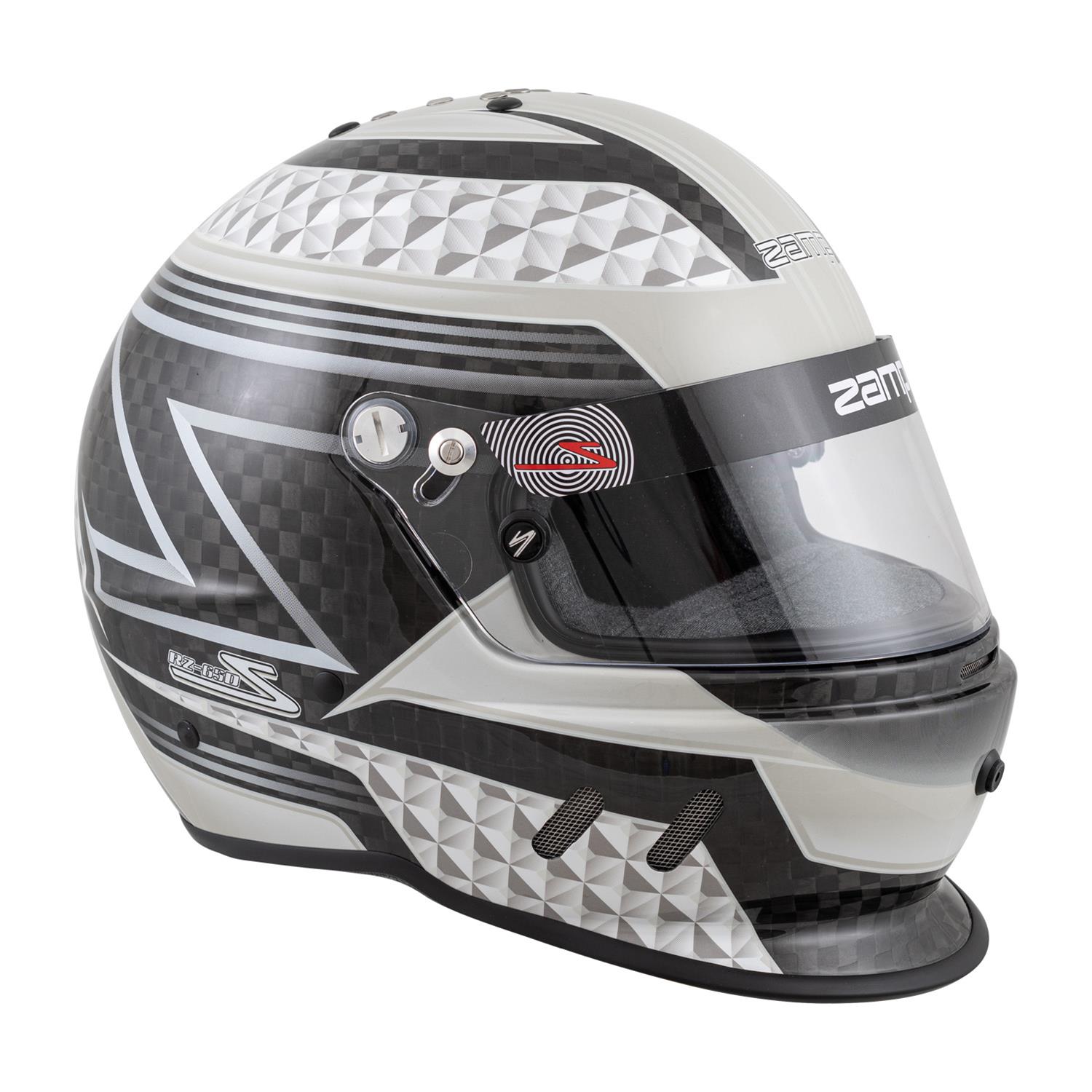 Zamp RZ-65D Helmets H775C15S Helmet, RZ-65D, Full Face, Carbon Fiber, Graphic, Black/Gray, Gloss, Snell SA2020/DOT, Small, Each thumbnail 4