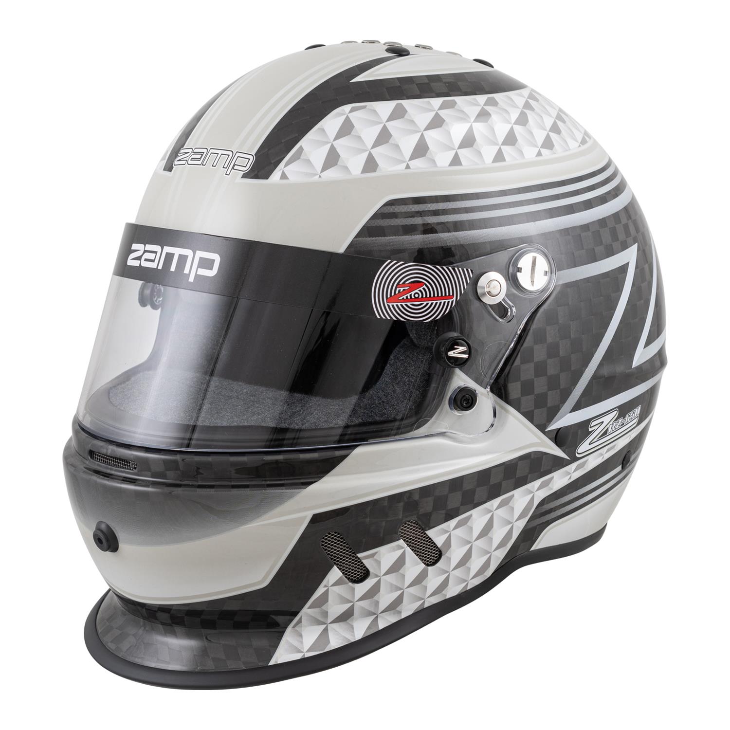 Zamp Helmets H775C30L Helmet, RZ-65D Carbon SNELL SA2020 Flo Org/Yel Large thumbnail 3