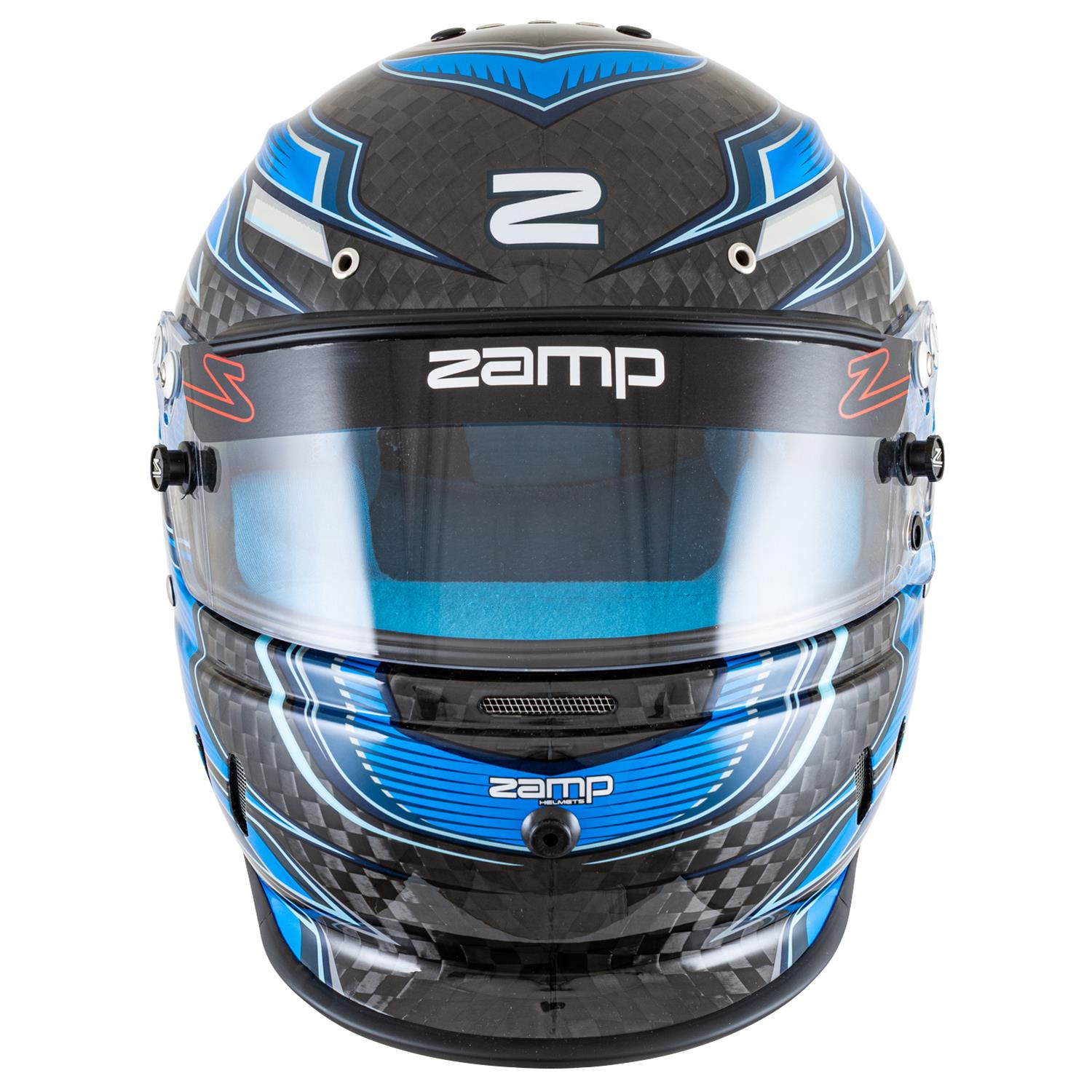 Zamp Helmets H781C04M RZ-67D SNELL SA2025 Carbon Flo Blue/Lt Blue Medium Z-20 Anti-Fog Clear Shield Color Match Series 28 Interior thumbnail 3