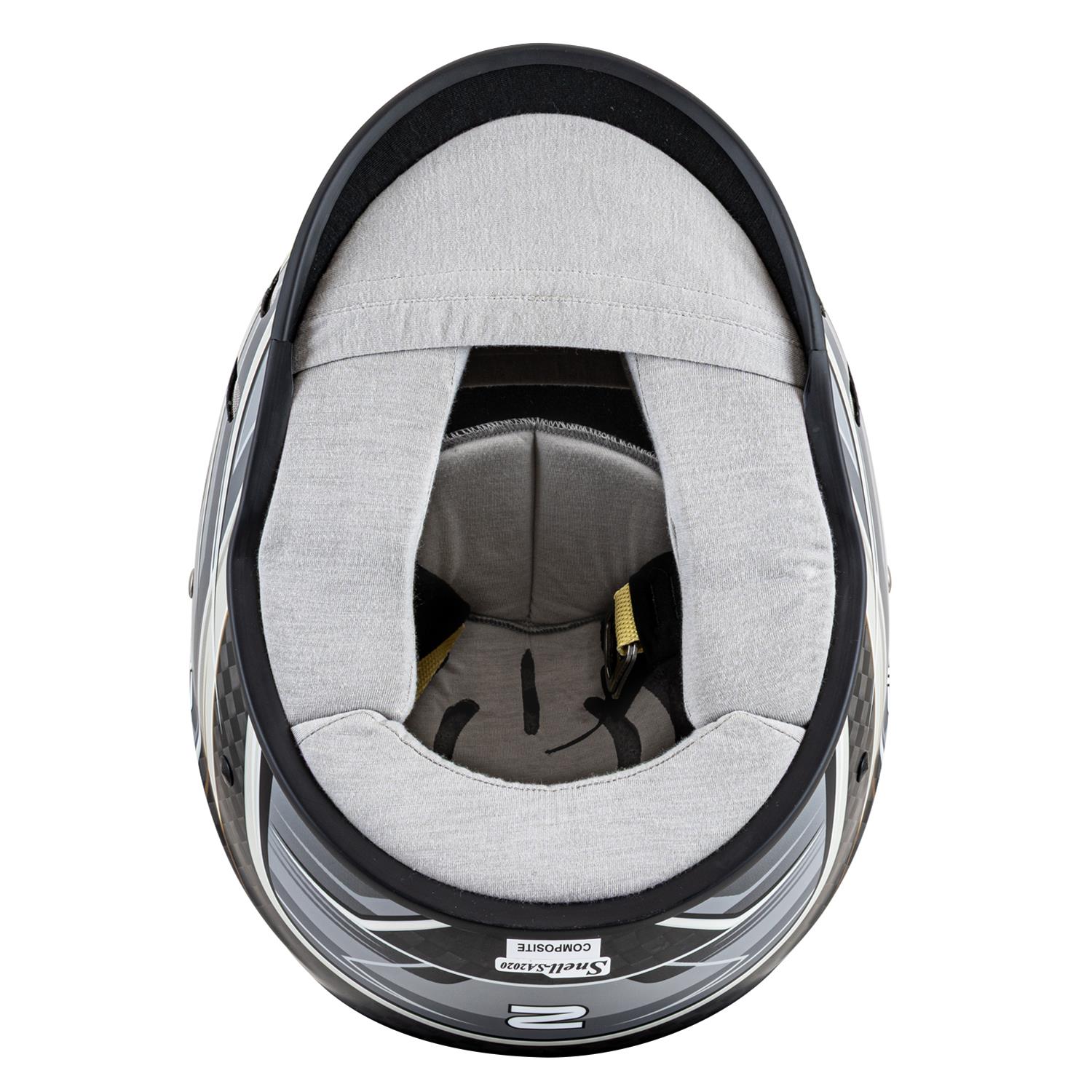 Zamp Helmets H781C15S RZ-67D SNELL SA2025 Carbon Flo Gray/Lt Gray Small Z-20 Anti-Fog Clear Shield Color Match Series 28 Interior thumbnail 7