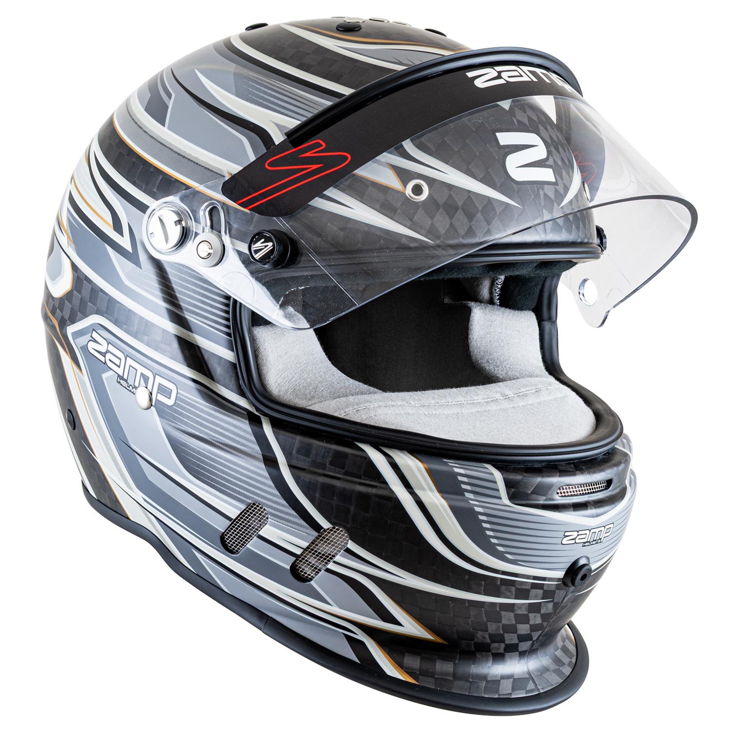 Zamp Helmets H781C15S RZ-67D SNELL SA2025 Carbon Flo Gray/Lt Gray Small Z-20 Anti-Fog Clear Shield Color Match Series 28 Interior thumbnail 4
