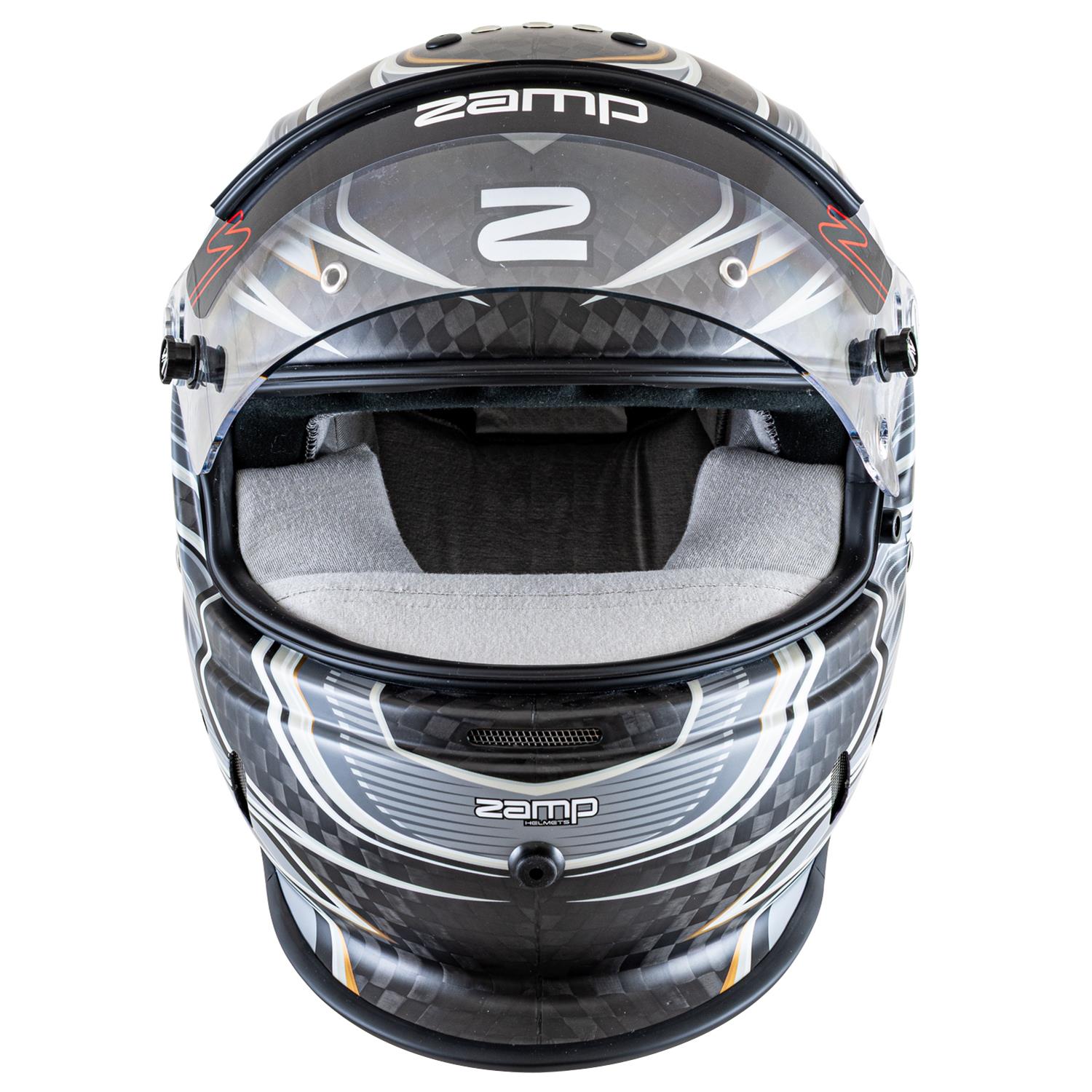Zamp Helmets H781C15S RZ-67D SNELL SA2025 Carbon Flo Gray/Lt Gray Small Z-20 Anti-Fog Clear Shield Color Match Series 28 Interior thumbnail 3
