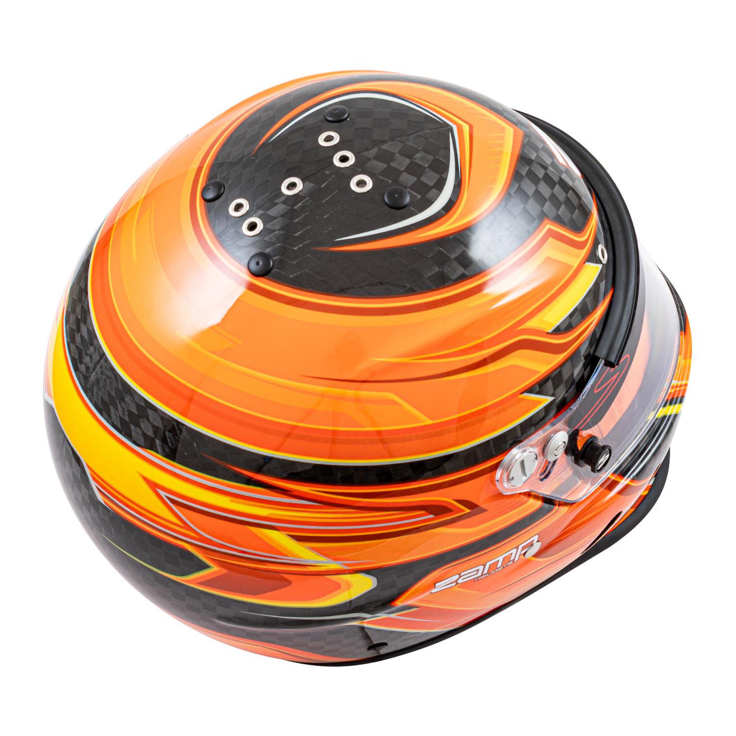 Zamp Helmets H781C30XL RZ-67D SNELL SA2025 Carbon Flo Org/Ylw X-Large Z-20 Anti-Fog Clear Shield Color Match Series 28 Interior thumbnail 5