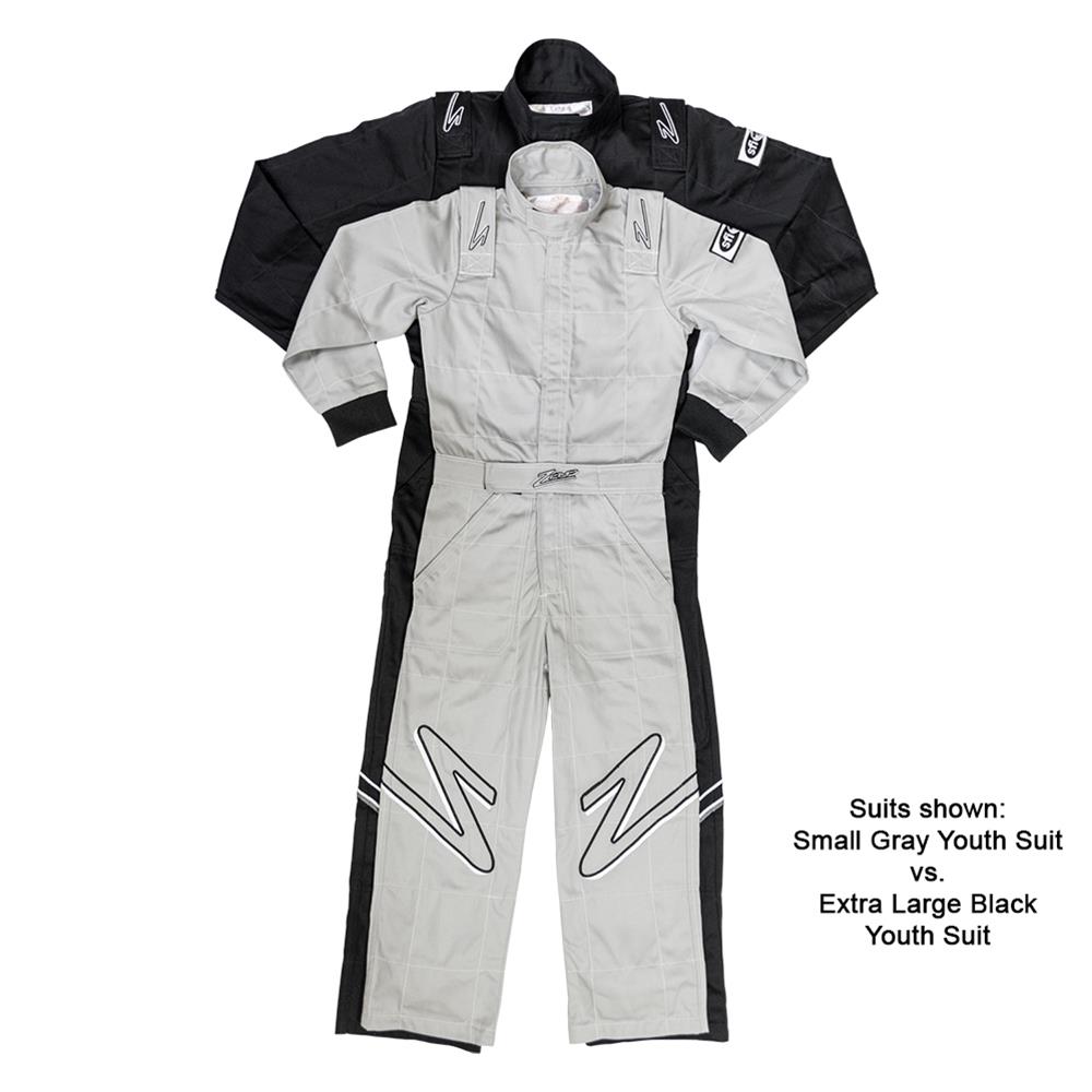 Zamp ZR-10 Racing Suits R010003YM Driving Suit, ZR-10, SFI 3.2A/1, Black, Single Layer, Youth Medium, Each thumbnail 5