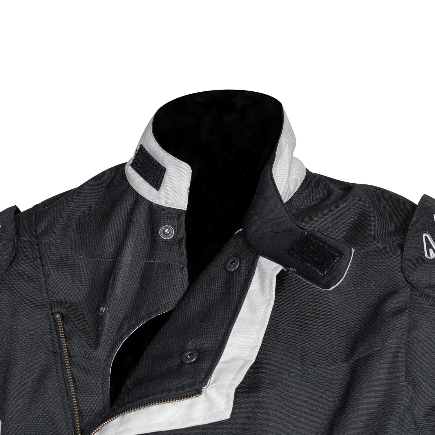 Zamp Kart Suit ZK-40 R060015YM Driving Suit, Suit, ZK-40, Youth Suit, Black/Silver, Medium, Each thumbnail 6