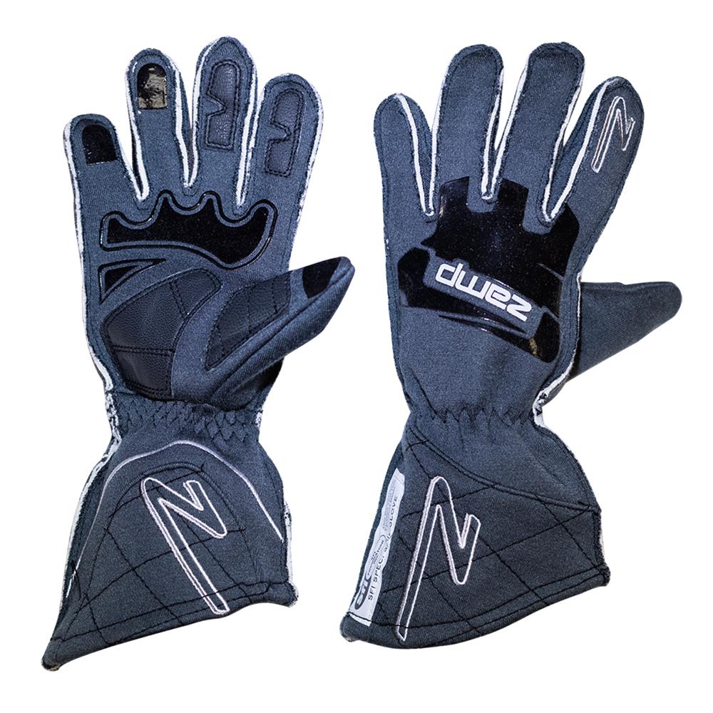 Zamp ZR-50 Race Gloves RG10015L Driving Glove, ZR-50, SFI 3.3/5, Gloves, Gray, Large, Aramidic Fiber, Pair thumbnail 2