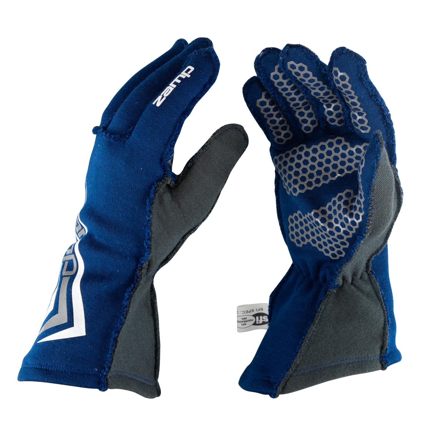 Zamp ZR-60 Race Gloves RG20004S Driving Glove, ZR-60, SFI 3.3/5, Gloves, Blue, Small, Aramidic Fiber, Pair thumbnail 2