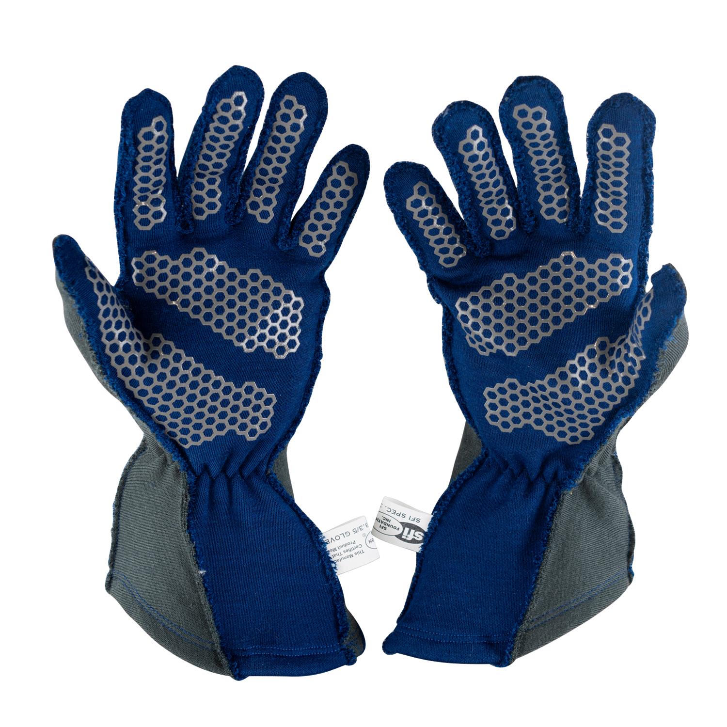Zamp ZR-60 Race Gloves RG20004S Driving Glove, ZR-60, SFI 3.3/5, Gloves, Blue, Small, Aramidic Fiber, Pair