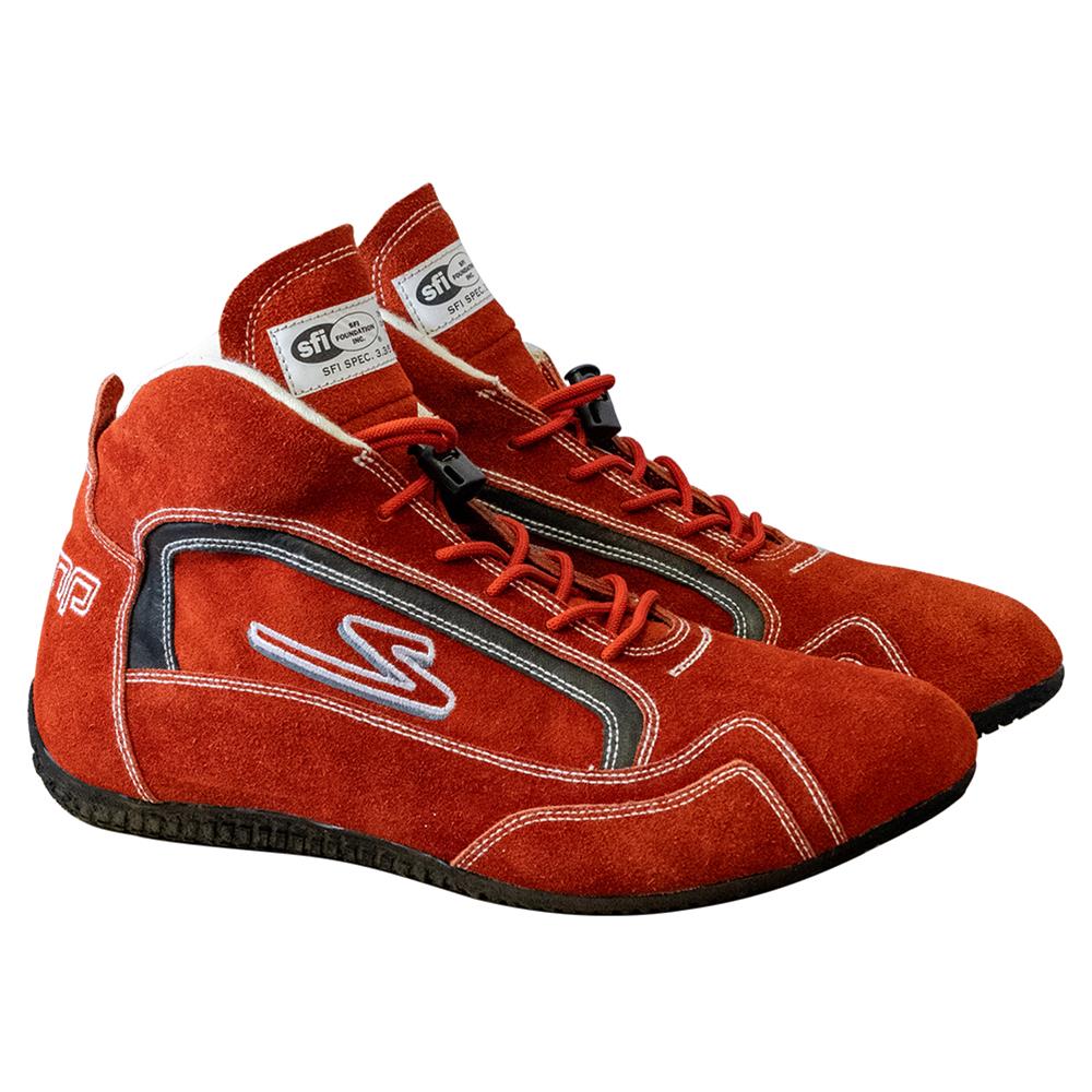 Zamp ZR-30 Race Shoes RS00100208 Driving Shoes, ZR-30, Mid-Top, Red Suede, Men's Size 8, SFI 3.3/5, Pair thumbnail 5
