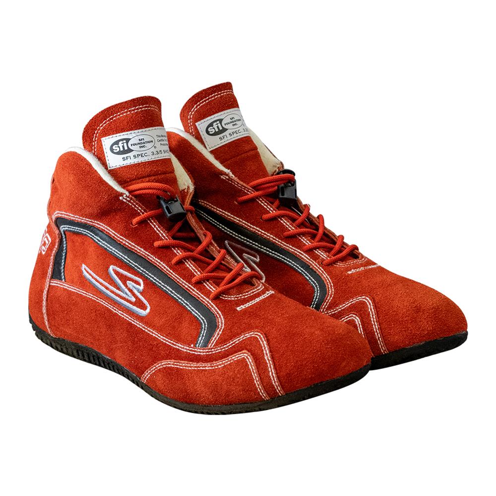 Zamp ZR-30 Race Shoes RS00100208 Driving Shoes, ZR-30, Mid-Top, Red Suede, Men's Size 8, SFI 3.3/5, Pair thumbnail 6