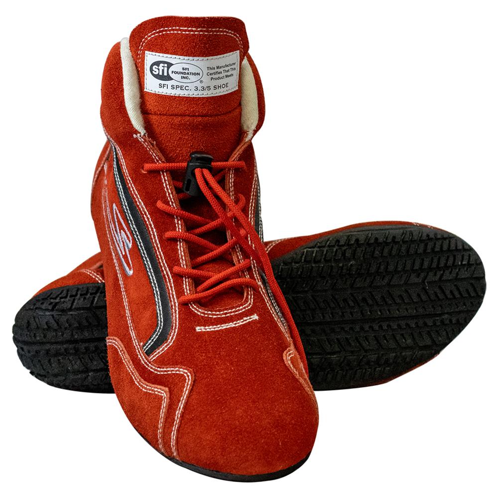 Zamp ZR-30 Race Shoes RS00100208 Driving Shoes, ZR-30, Mid-Top, Red Suede, Men's Size 8, SFI 3.3/5, Pair thumbnail 4