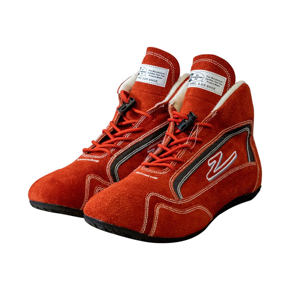 Zamp ZR-30 Race Shoes RS00100208 Driving Shoes, ZR-30, Mid-Top, Red Suede, Men's Size 8, SFI 3.3/5, Pair thumbnail 9