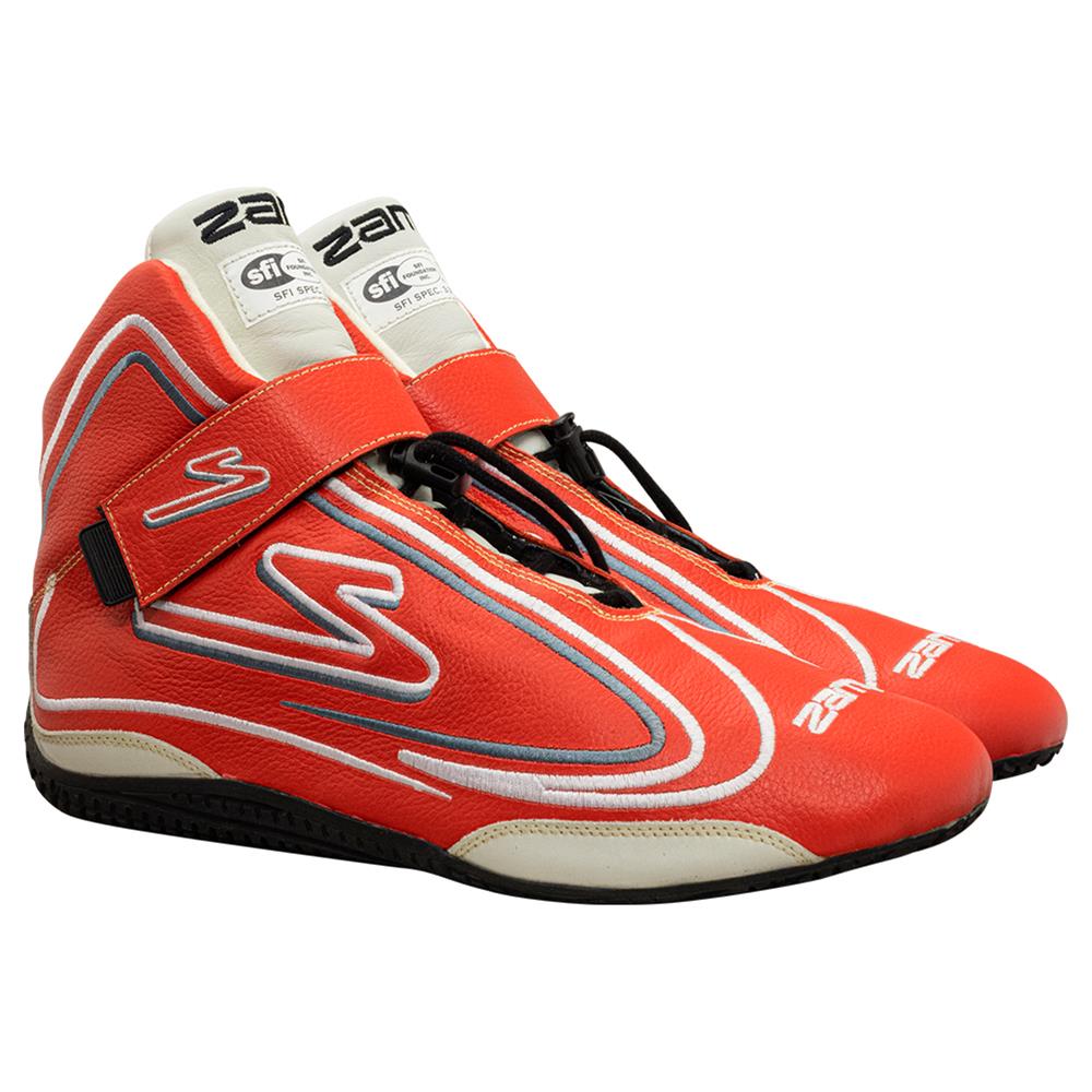 Zamp ZR-50 Race Shoes RS003C0211 Driving Shoes, ZR-50, Mid-Top, Red Leather, Men's Size 11, SFI 3.3/5, Pair thumbnail 8