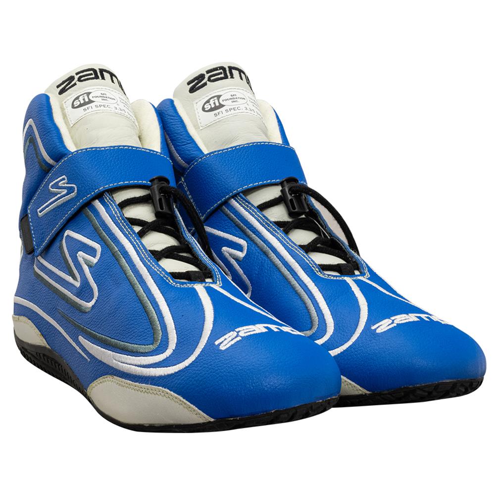 Zamp ZR-50 Race Shoes RS003C0410 Driving Shoes, ZR-50, Mid-Top, Blue Leather, Men's Size 10, SFI 3.3/5, Pair thumbnail 3