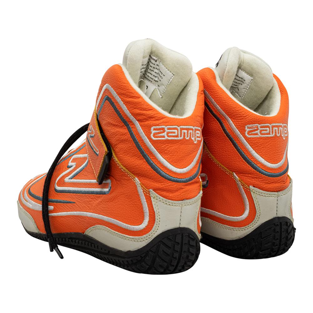 Zamp ZR-50 Race Shoes RS003C0809 Driving Shoes, ZR-50, Mid-Top, Neon Orange Leather, Men's Size 9, SFI 3.3/5, Pair thumbnail 5