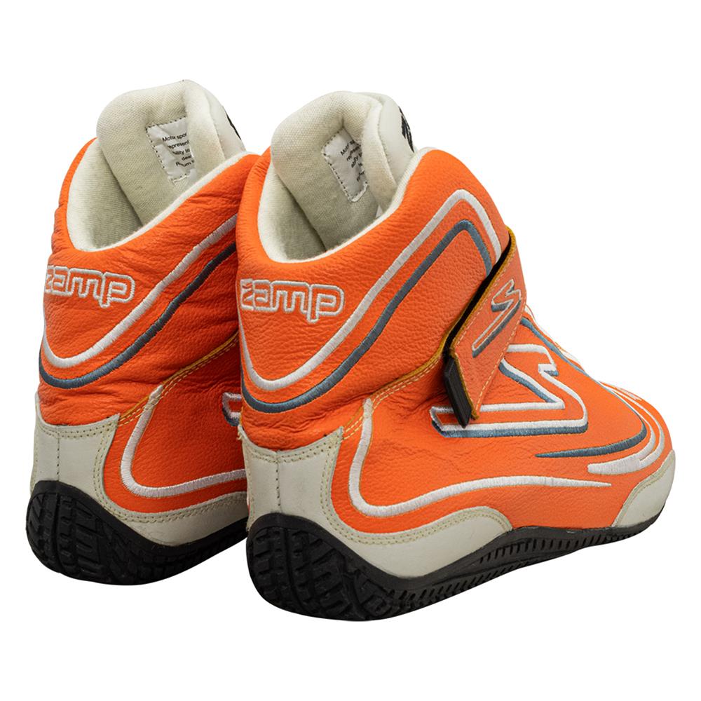 Zamp ZR-50 Race Shoes RS003C0809 Driving Shoes, ZR-50, Mid-Top, Neon Orange Leather, Men's Size 9, SFI 3.3/5, Pair thumbnail 3