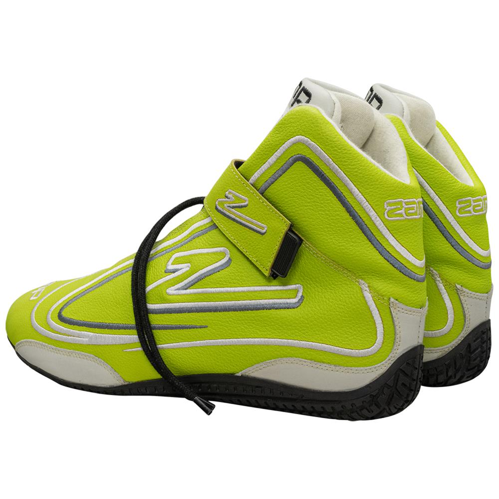 Zamp ZR-50 Race Shoes RS003C0912 Driving Shoes, ZR-50, Mid-Top, Neon Green Leather, Men's Size 12, SFI 3.3/5, Pair thumbnail 8
