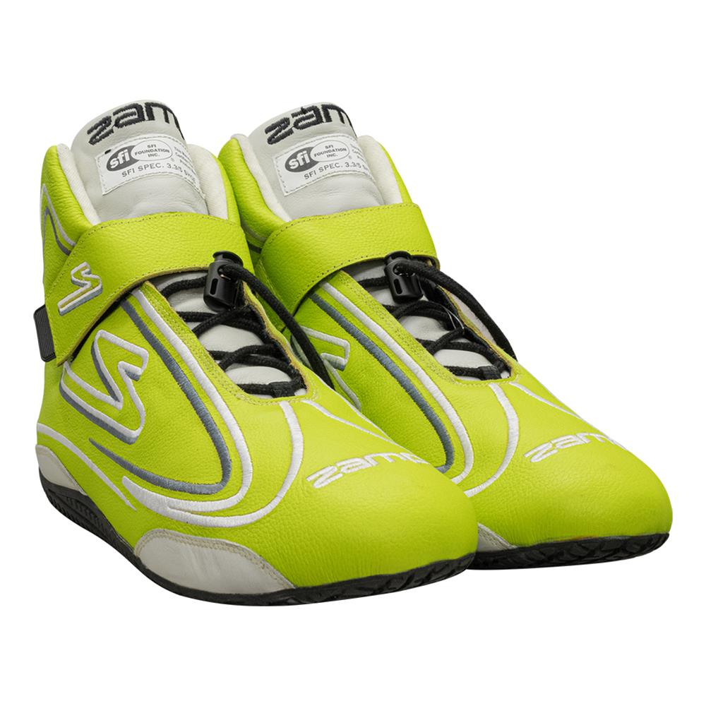 Zamp ZR-50 Race Shoes RS003C0912 Driving Shoes, ZR-50, Mid-Top, Neon Green Leather, Men's Size 12, SFI 3.3/5, Pair thumbnail 9