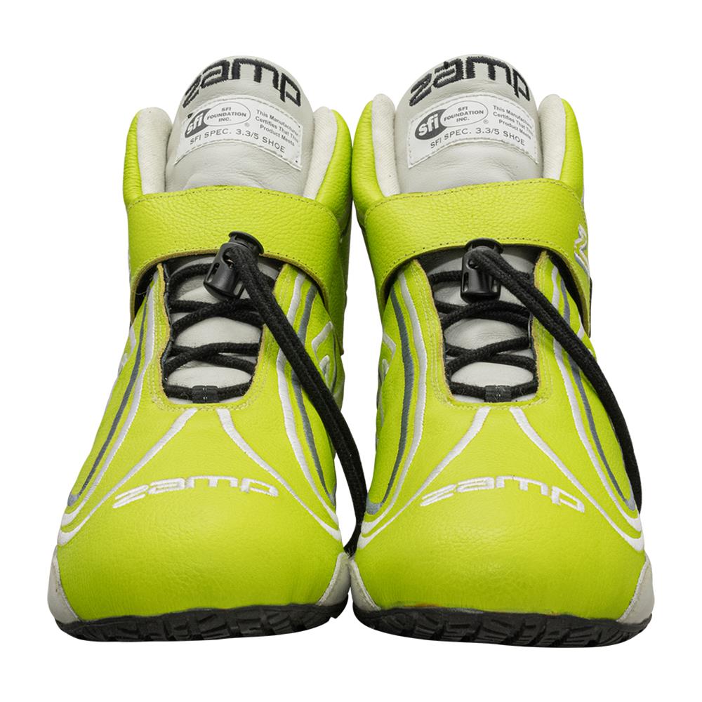 Zamp ZR-50 Race Shoes RS003C0912 Driving Shoes, ZR-50, Mid-Top, Neon Green Leather, Men's Size 12, SFI 3.3/5, Pair thumbnail 6