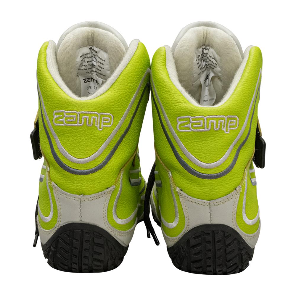 Zamp ZR-50 Race Shoes RS003C0912 Driving Shoes, ZR-50, Mid-Top, Neon Green Leather, Men's Size 12, SFI 3.3/5, Pair thumbnail 2