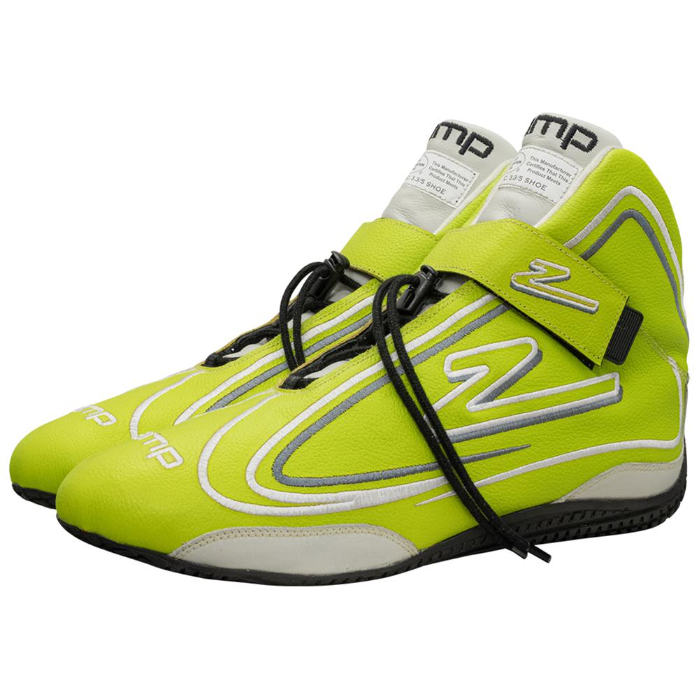 Zamp ZR-50 Race Shoes RS003C0910 Driving Shoes, ZR-50, Mid-Top, Neon Green Leather, Men's Size 10, SFI 3.3/5, Pair thumbnail 7