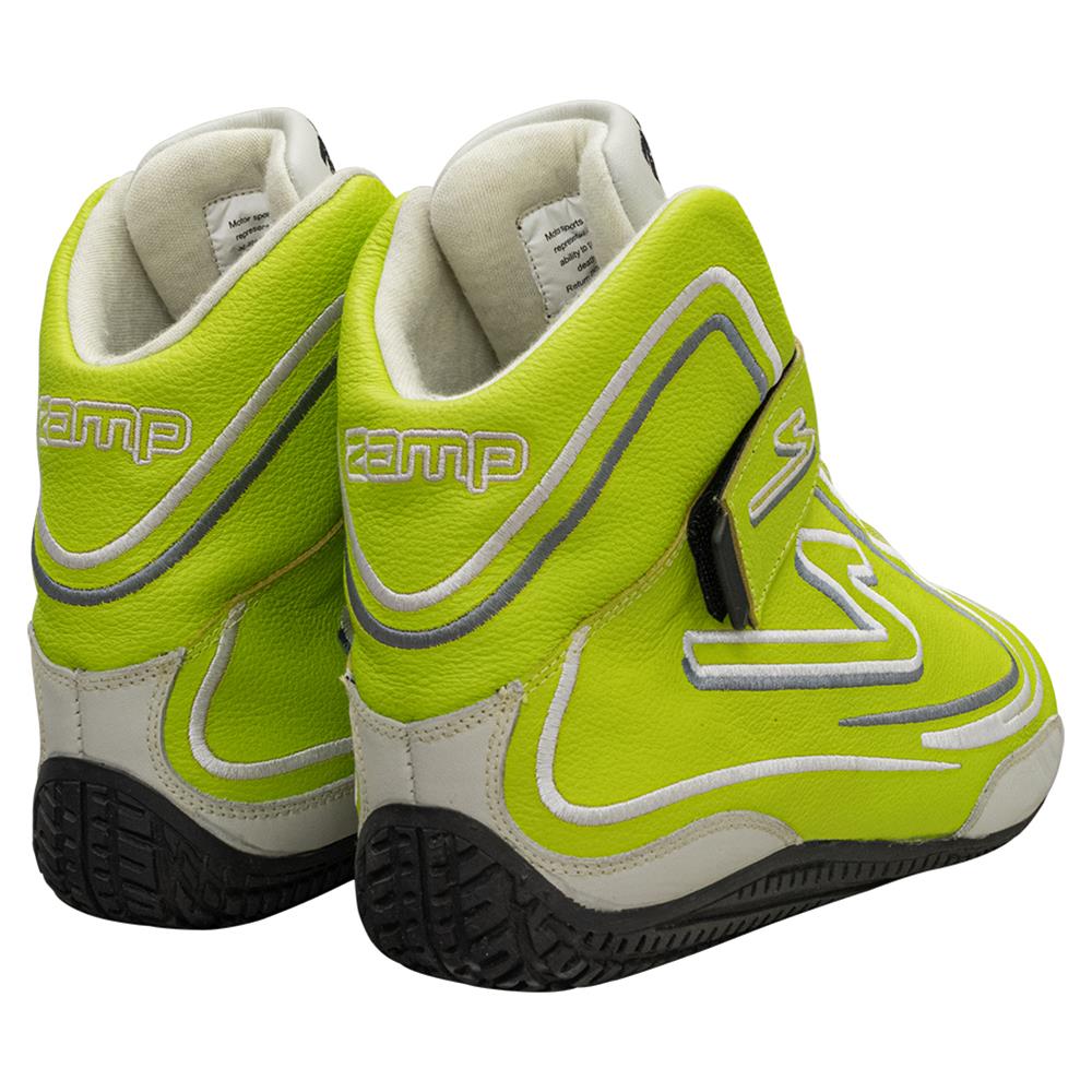 Zamp ZR-50 Race Shoes RS003C0912 Driving Shoes, ZR-50, Mid-Top, Neon Green Leather, Men's Size 12, SFI 3.3/5, Pair thumbnail 4