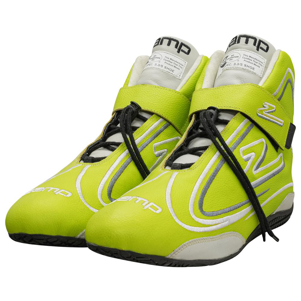 Zamp ZR-50 Race Shoes RS003C0912 Driving Shoes, ZR-50, Mid-Top, Neon Green Leather, Men's Size 12, SFI 3.3/5, Pair thumbnail 7