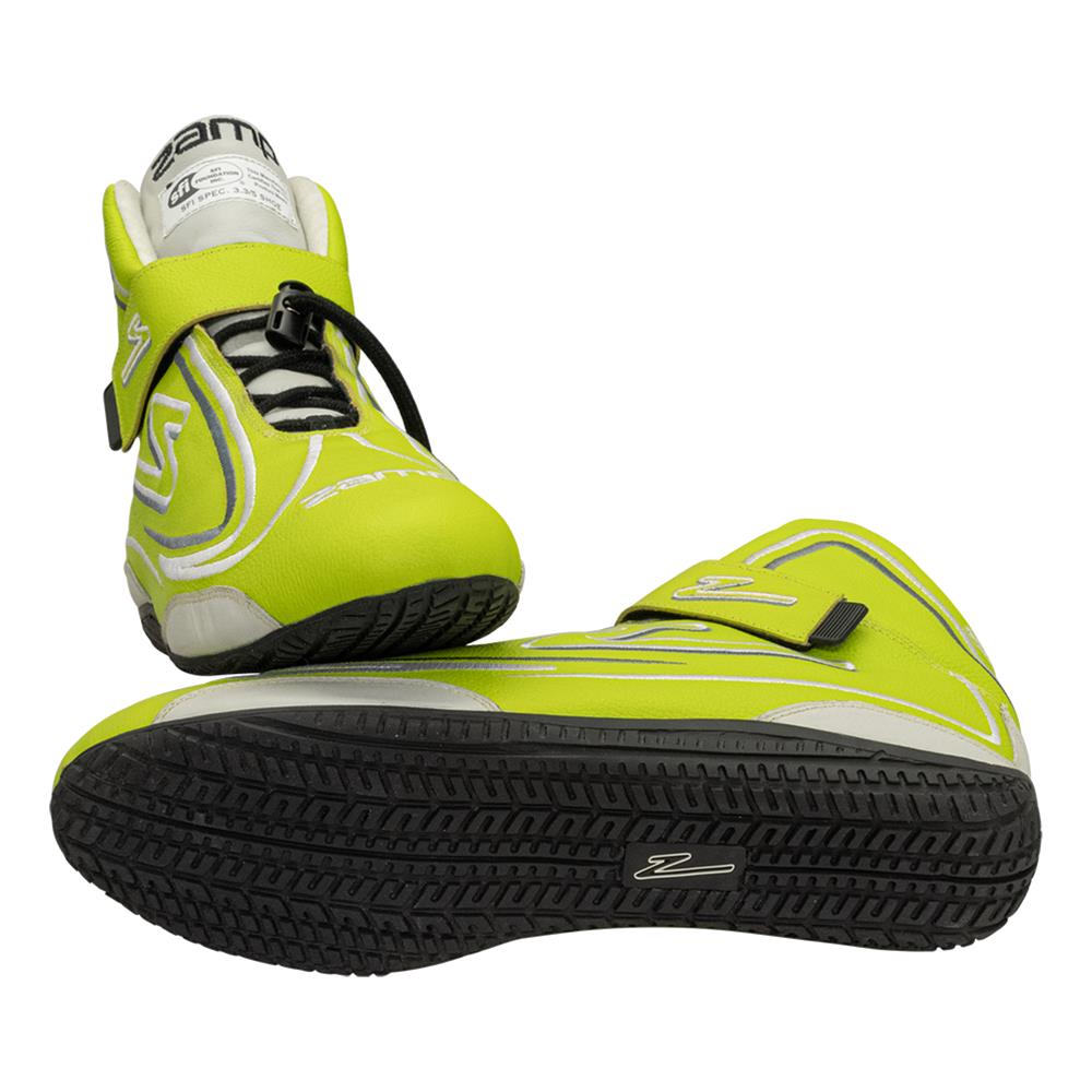 Zamp ZR-50 Race Shoes RS003C0910 Driving Shoes, ZR-50, Mid-Top, Neon Green Leather, Men's Size 10, SFI 3.3/5, Pair thumbnail 3