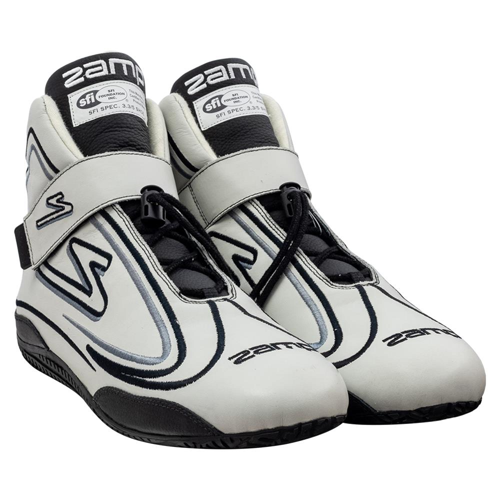 Zamp ZR-50 Race Shoes RS003C1508 Driving Shoes, ZR-50, Mid-Top, Gray Leather, Men's Size 8, SFI 3.3/5, Pair thumbnail 6