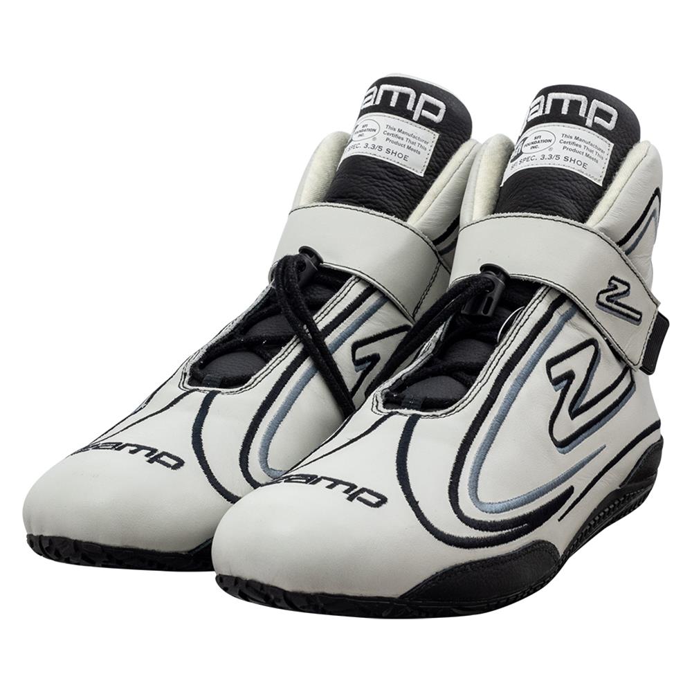 Zamp ZR-50 Race Shoes RS003C1508 Driving Shoes, ZR-50, Mid-Top, Gray Leather, Men's Size 8, SFI 3.3/5, Pair thumbnail 7