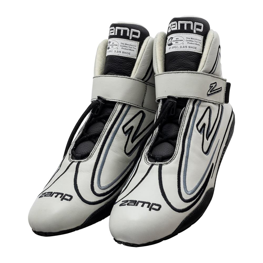 Zamp ZR-50 Race Shoes RS003C1508 Driving Shoes, ZR-50, Mid-Top, Gray Leather, Men's Size 8, SFI 3.3/5, Pair thumbnail 8