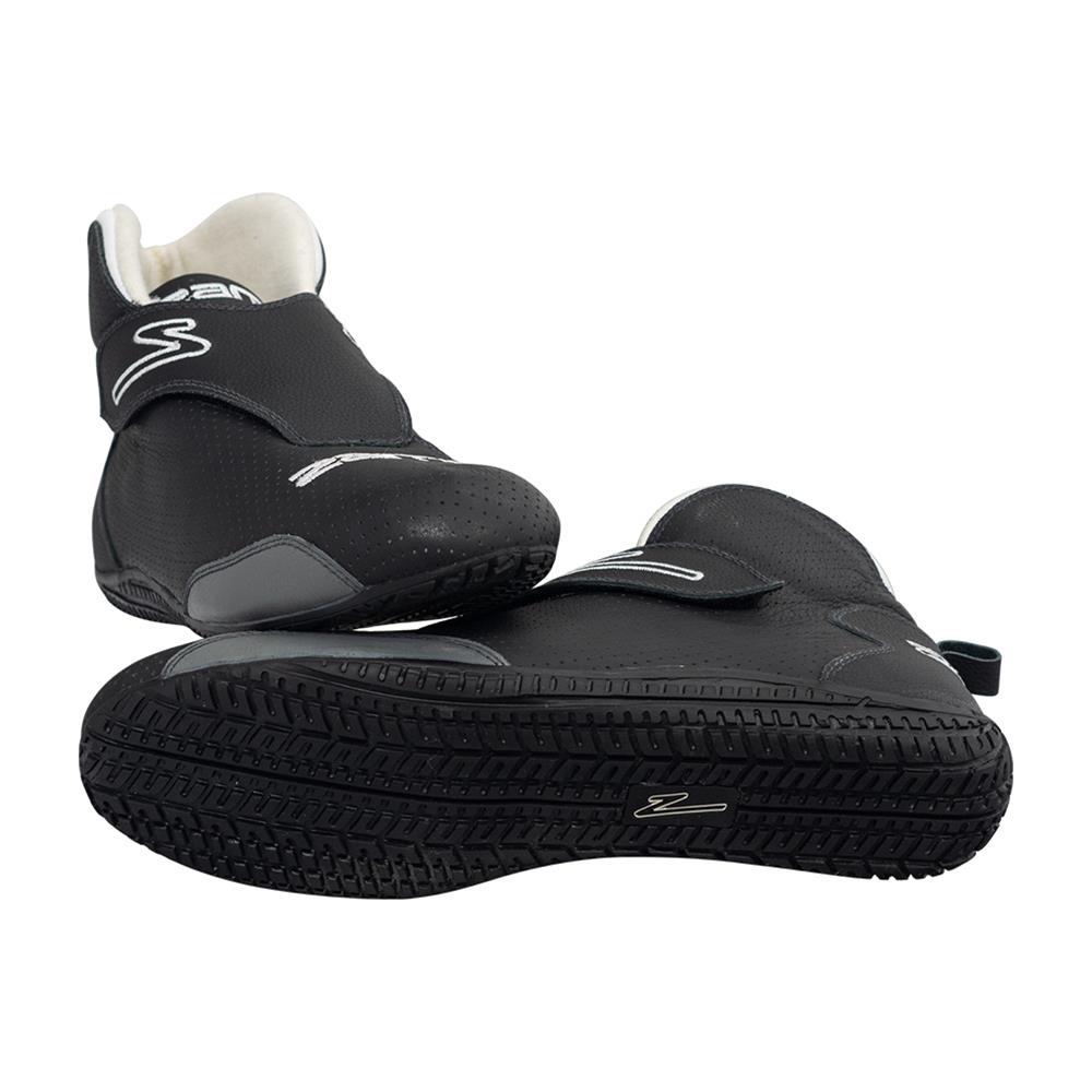 Zamp ZR-60 Race Shoes RS00400314 Driving Shoes, ZR-60, Mid-Top, Black Leather, Men's Size 14, SFI 3.3/5, Pair thumbnail 4