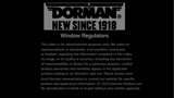 Dorman Window Regulators